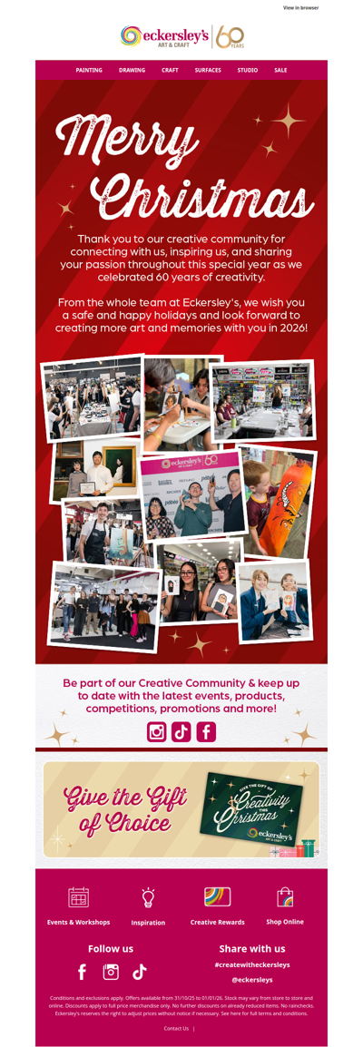 Wishing you a Merry Christmas from Eckersley's 🎄