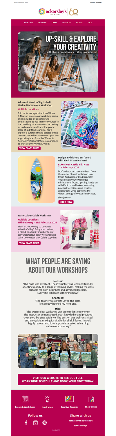 Up-Skill & Explore Your Creativity This Year!