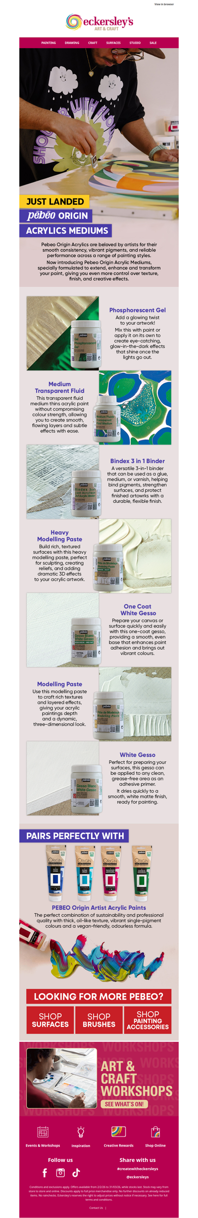 NEW Pebeo Origin Acrylics Mediums!