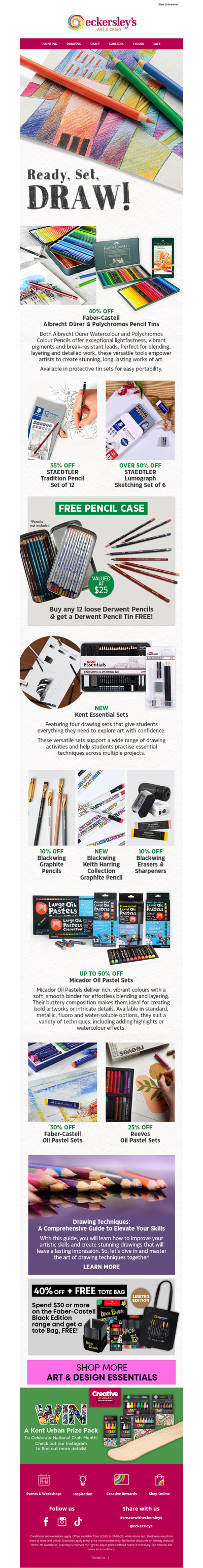 Up to 50% off Drawing Essentials!