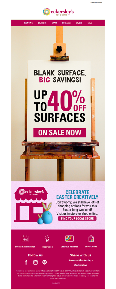 Blank Surface, Big Savings!