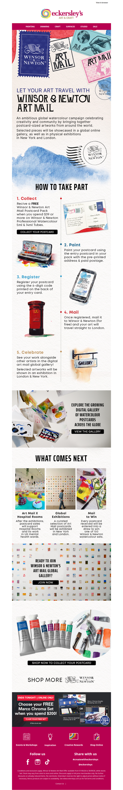 Let your art travel with Winsor & Newton Art Mail ✉️