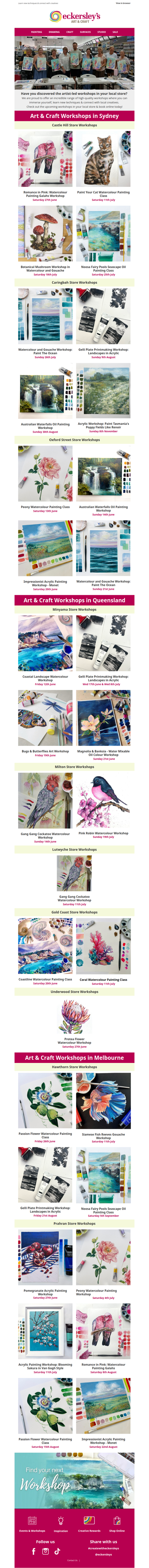 You're invited to our artist led workshops! 🎨