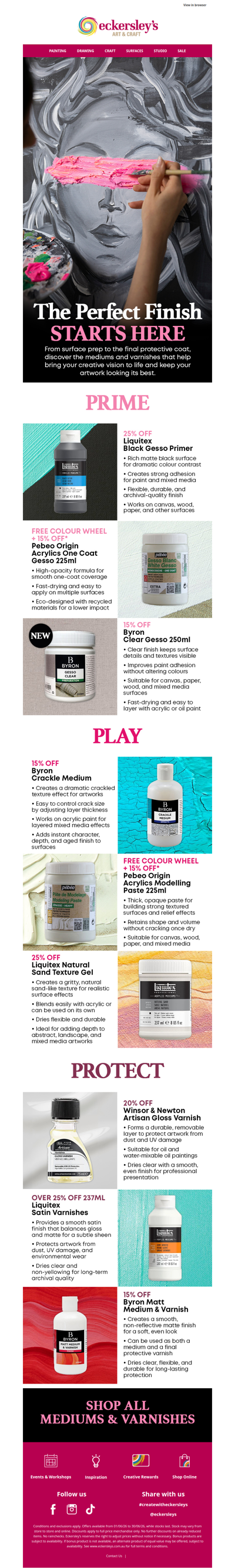 Refine every layer with these Mediums & Varnishes