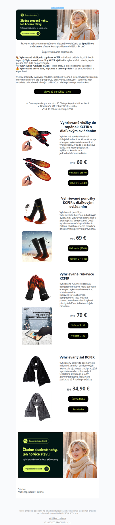 Žiadne studené nohy, len horúce zľavy.