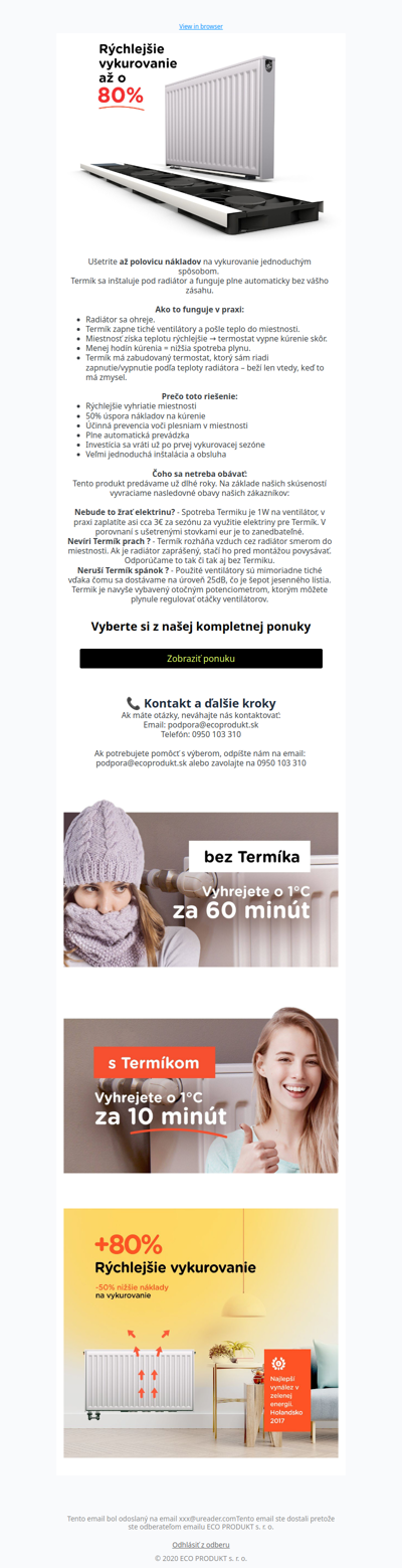 Polovičné účty za plyn? Termík pod radiátorom