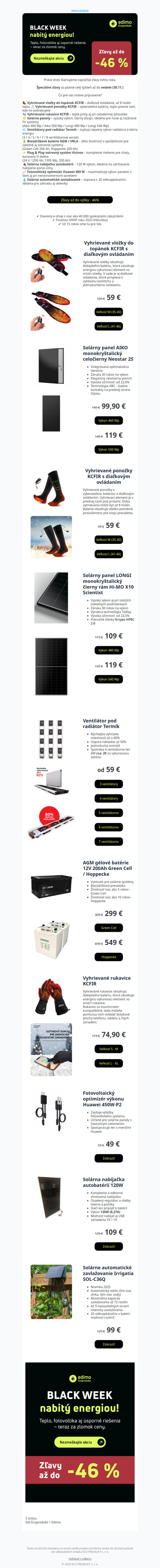 A je to tu ! Black Week začína