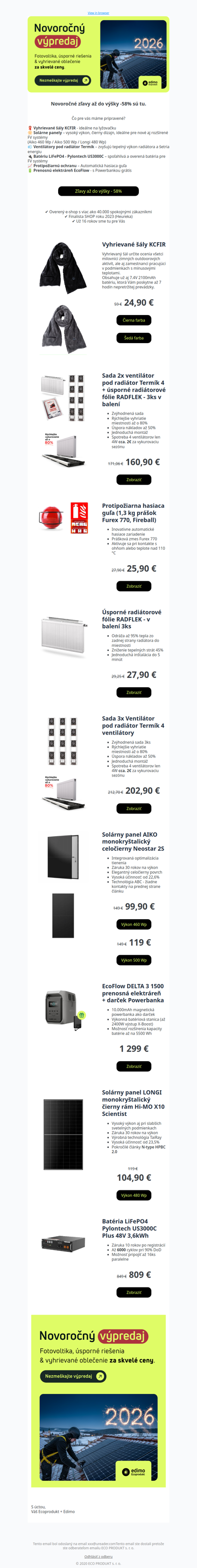 🔥🛒 Novoročný výpredaj