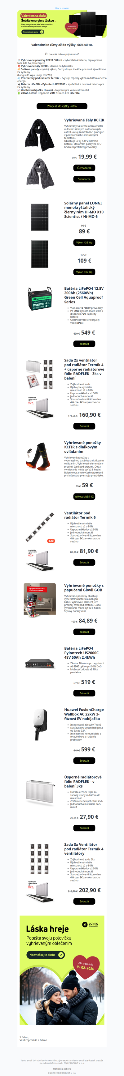 💖 Valentínska akcia