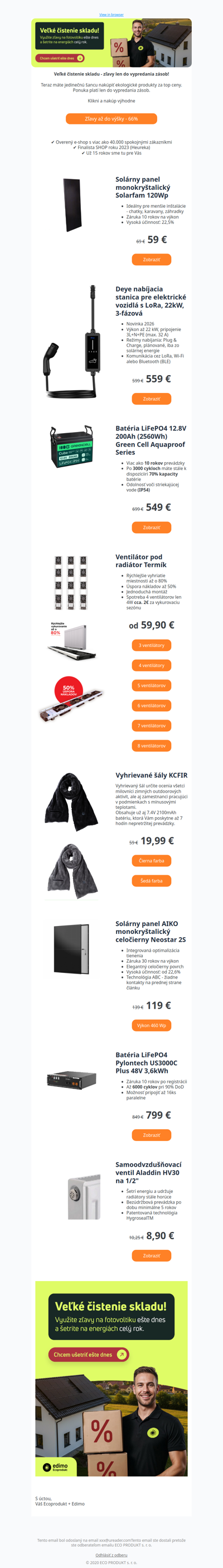 🔥🛒Veľké čistenie skladu