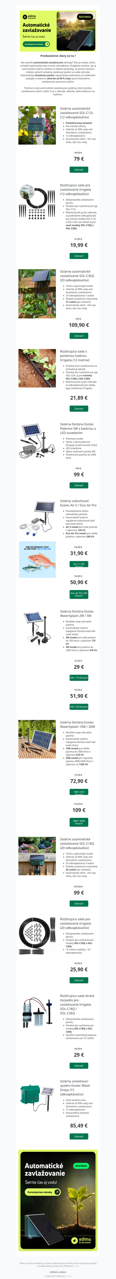 Nech slnko polieva Vašu záhradu !