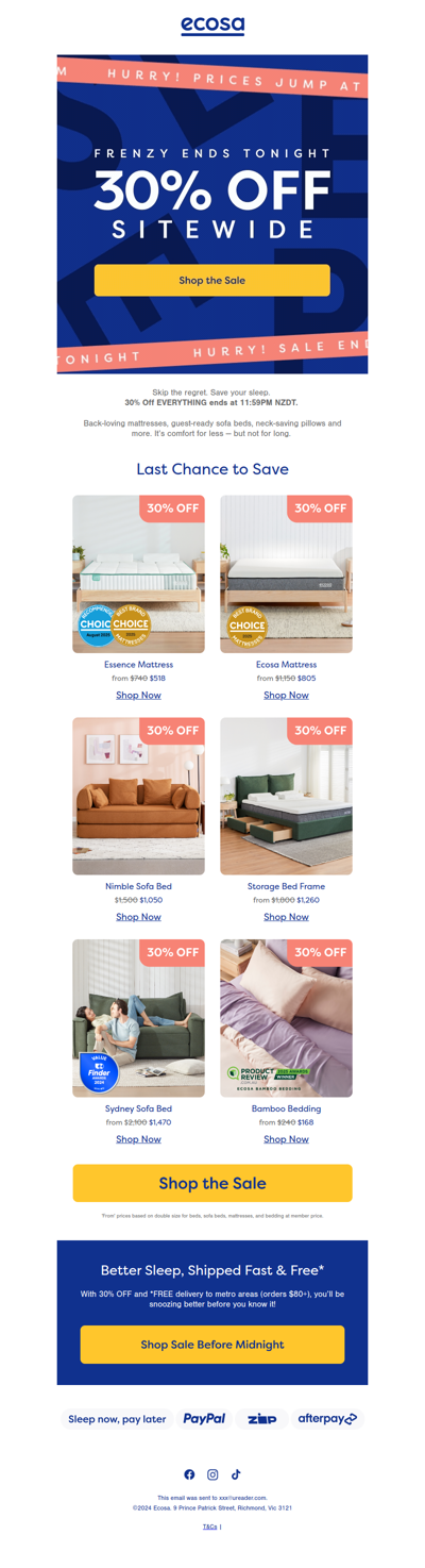 This is Not a Drill: Sale Ends Tonight!