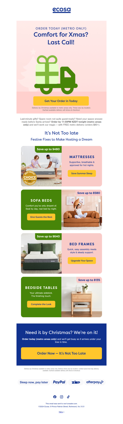 8 Sleeps: This is your last call!