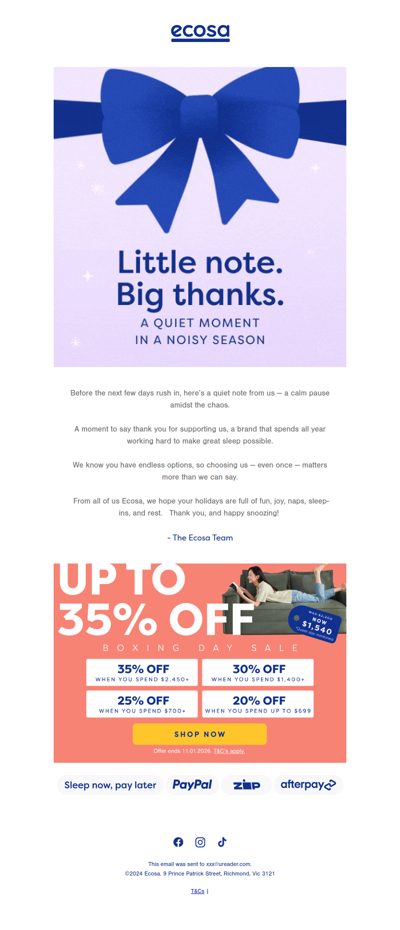 One small thing (before it all begins)