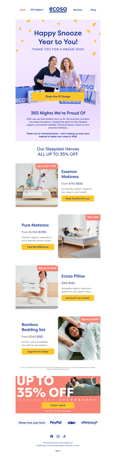 Snoozer, it's all thanks to you.