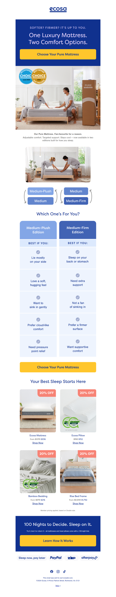 Your preference matters to us. Really