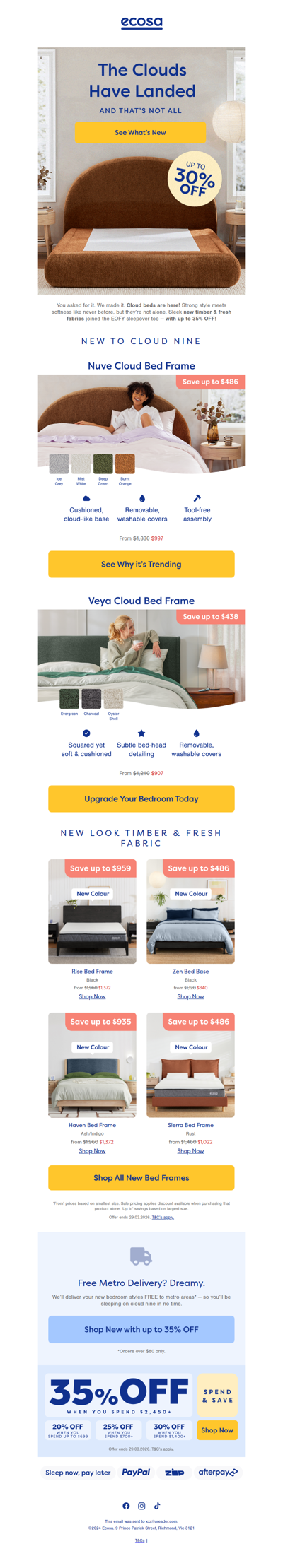 NEW: Cloud Beds Have Arrived.