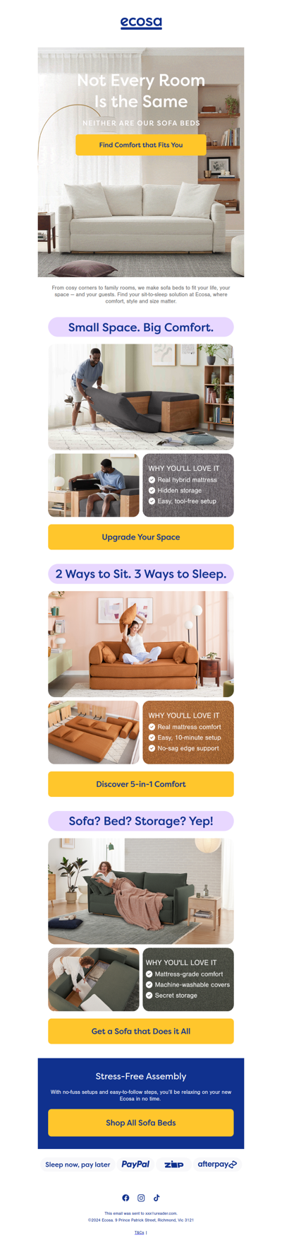 Looks like a sofa. Feels like a secret.