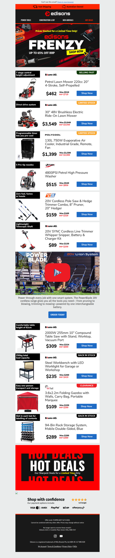 🛒Edisons Frenzy Starts Now 📦