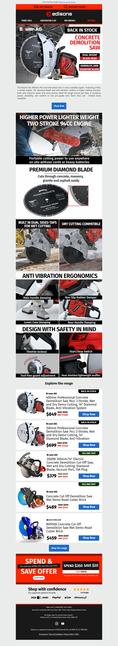 💪 Back by Demand: Pro Concrete Demo Saw⚡