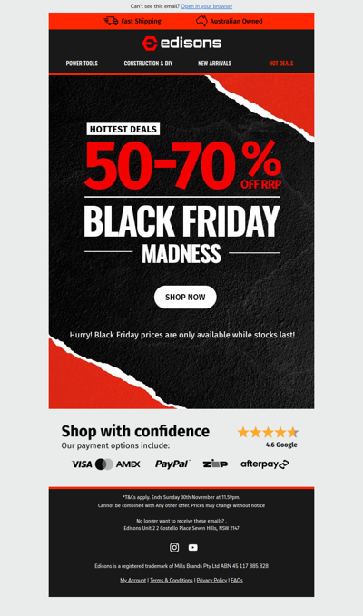 🔥Black Friday Madness: 50-70% Off RRP!