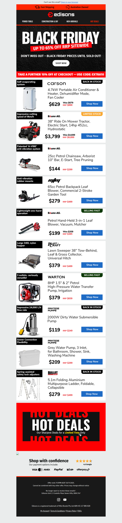 💣Black Friday Live NOW at Edisons!💣