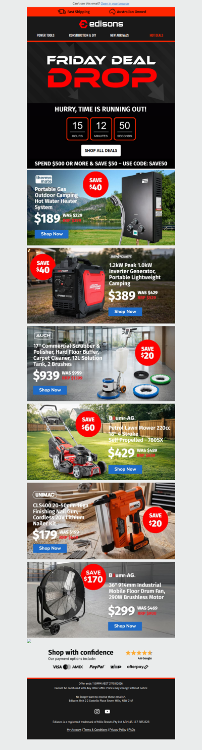 $50 Off Friday Deals 💥