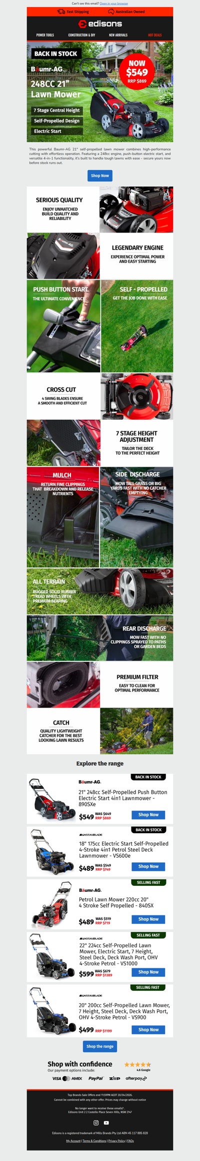 🌿 Fresh Stock for Your Lawn Needs!