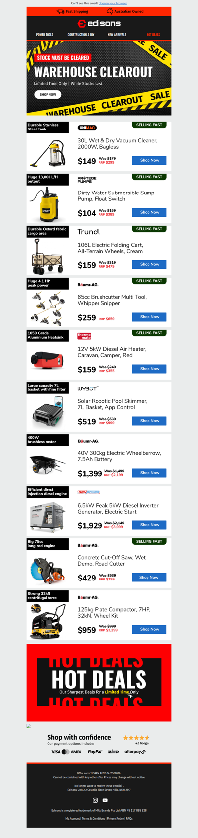 🧰 Gear, Tools & More—Cleared Fast 🔧