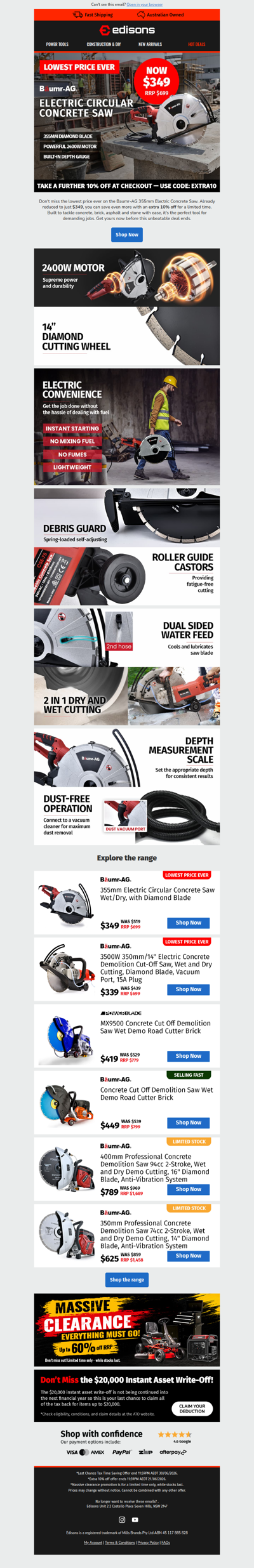 💥 BAUMR-AG Saw Just $349