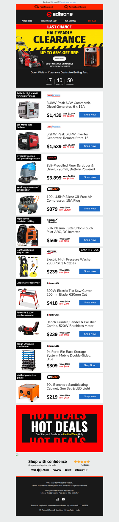 ⏰ Final Hours: Half Yearly Clearance 🚨