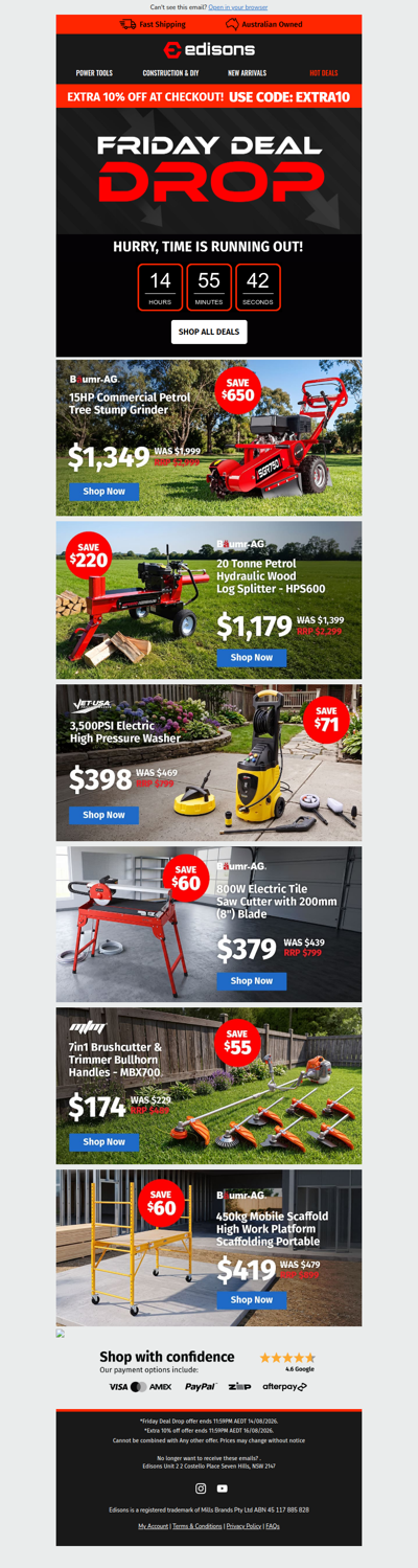 💥 Friday Deals + Extra 10% Off