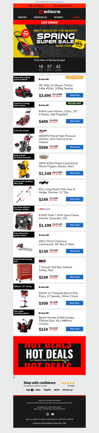 ⏰ Final Hours of the Spring Super Sale 🚨