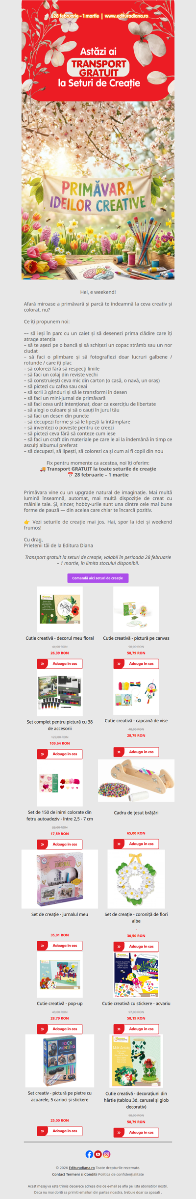 E weekend. Ce zici, facem ceva creativ? 🌸