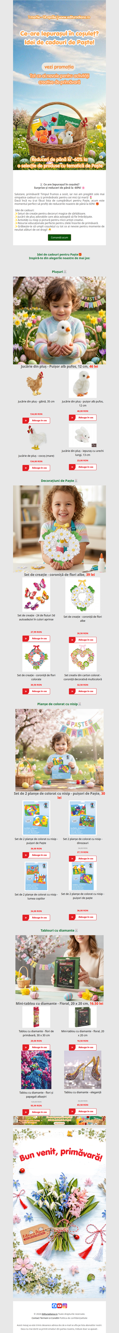 Grăbește-te! Reducerile de Paște au înflorit: economisește până la 60%!🐣