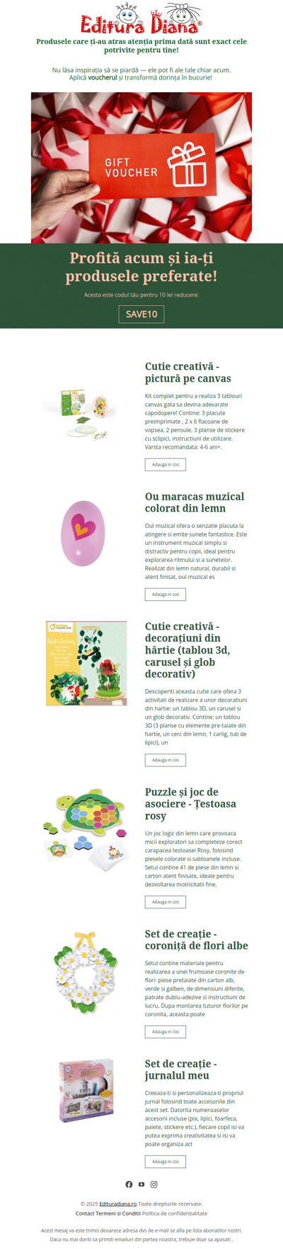 Uneori,  intuiția știe mai bine ce ai nevoie! Aplică voucherul și bucură-te de produsele tale preferate!