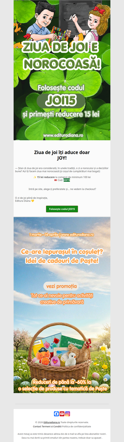 🍀E joi? Avem ceva pentru tine azi… dar expiră rapid!