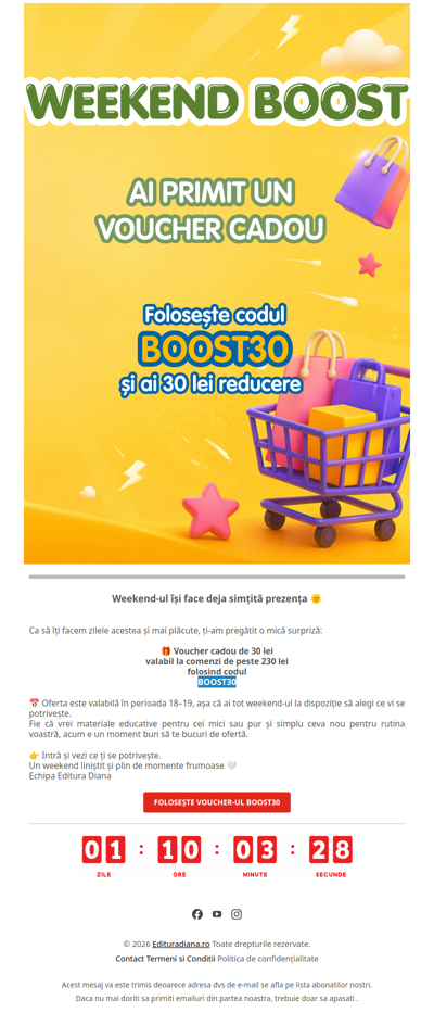 WEEKEND BOOST🎁 Deschide acum!