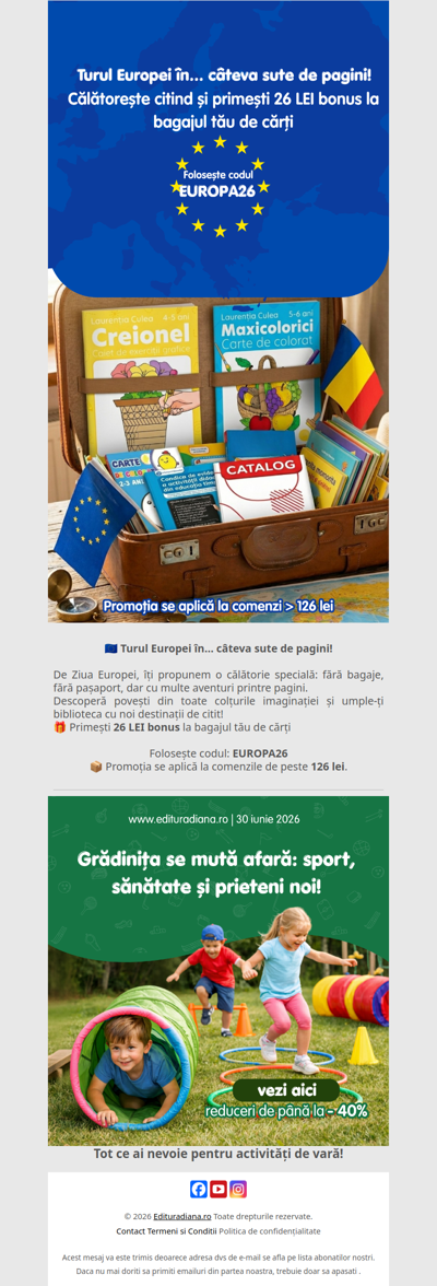 🇪🇺 Turul Europei în… câteva sute de pagini! + 26 LEI bonus la bagajul tău de cărți