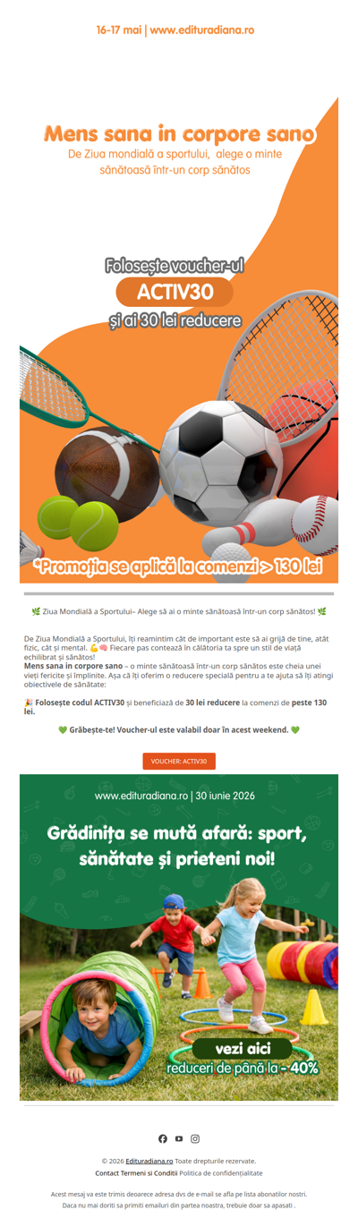 Ziua Sportului⚽️Ne vedem afară la joacă?