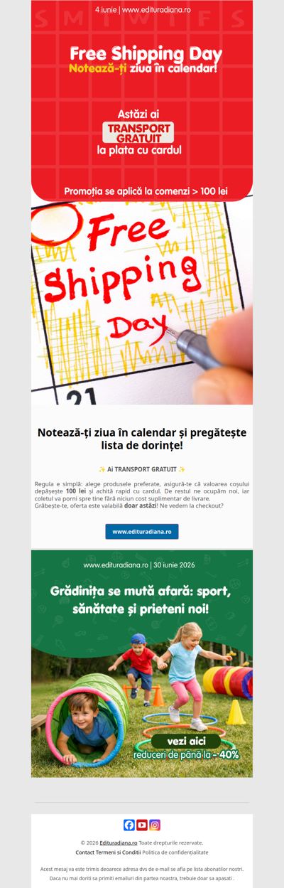✨ Azi nu plătești transportul! Ne vedem la checkout?