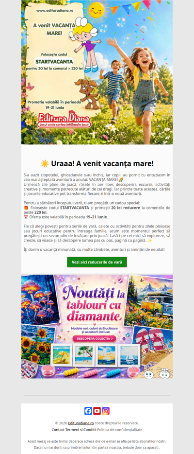 Uraaa! A venit vacanța mare!😍Deschide pentru cadoul tău de absolvire
