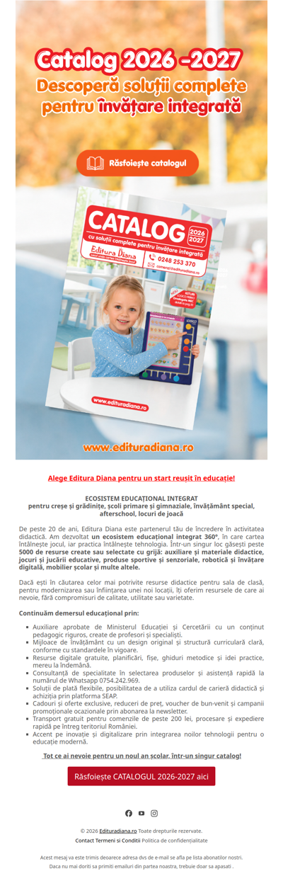 👀Hei, ai văzut noul CATALOG Editura Diana? Răsfoiește-l acum!📣