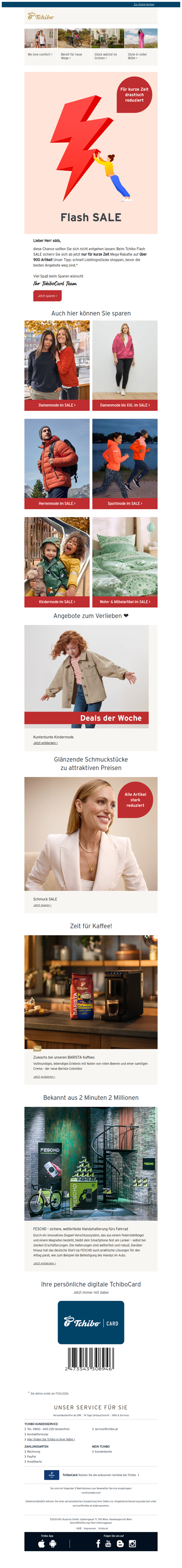 Achtung: Der Tchibo Flash SALE startet! ⚡️