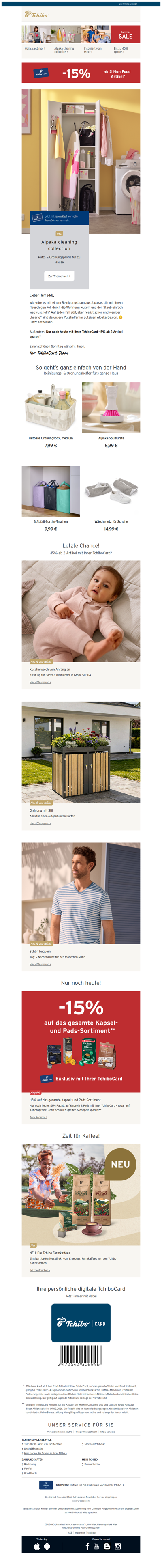Letzte Chance: -15% ab 2!
