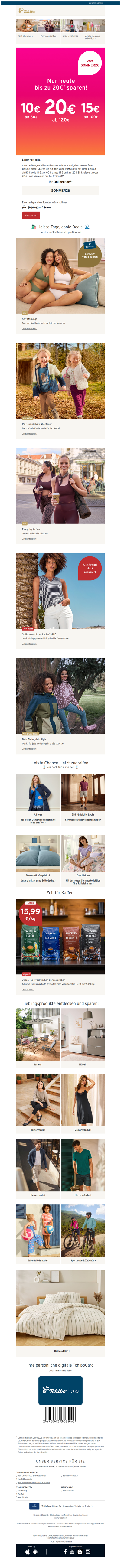 Nur heute: Mit Code SOMMER26 bis zu 20 € sparen! 🚀