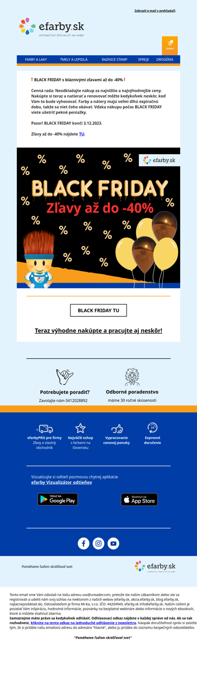 Stihnite -40% ZĽAVY počas BLACK FRIDAY!