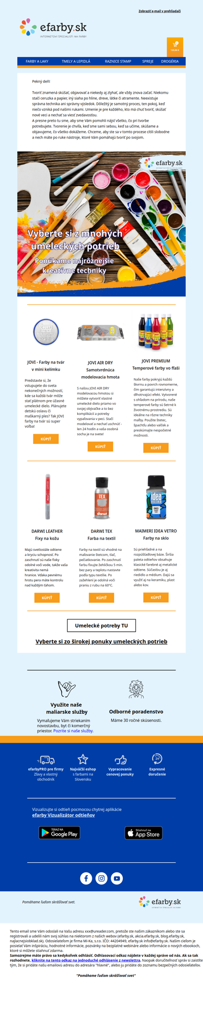 Umelecké potreby, ktoré rozvíjajú fantáziu