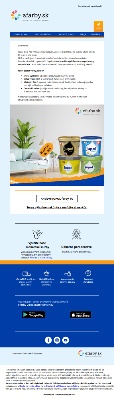 Neriskujte výsledok s náhradami. Jupol je stávka na istotu!