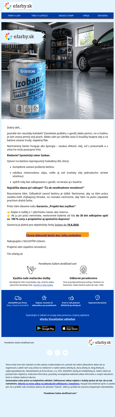 Prach v garáži a škvrny od oleja? Vyriešte to raz a navždy (+ garancia)